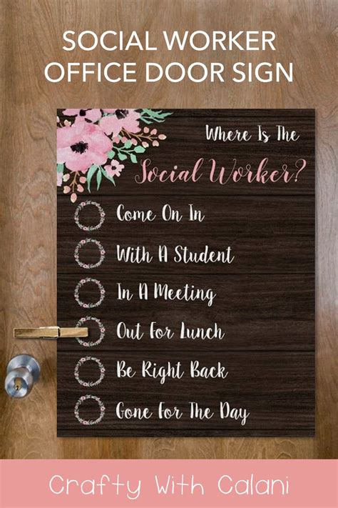 Where is the Social Worker Office Door Sign | Zazzle | Office door signs, Teacher door signs ...