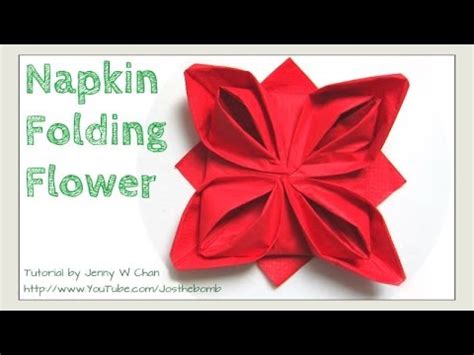 Christmas Table Setting - How to Fold a Rose Flower - Napkin Folding ...