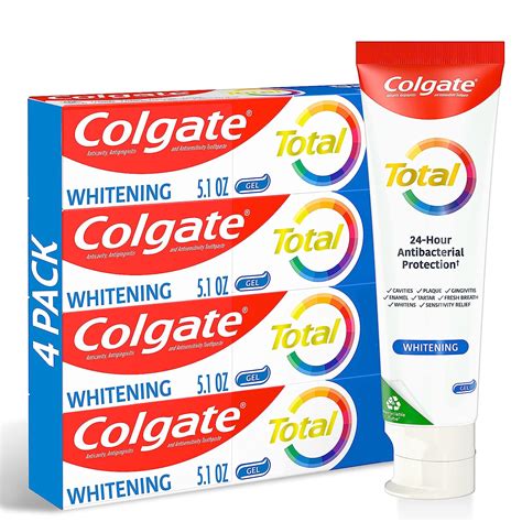 Amazon.com : Colgate Total Whitening Toothpaste Gel, 10 Benefits, No ...