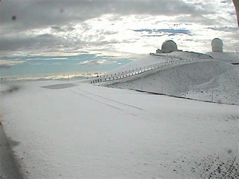 Hawaii Gets Summer Snow On Mauna Kea