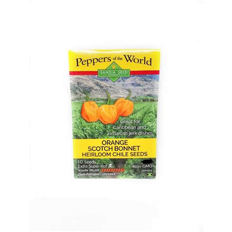 Orange Scotch Bonnet Pepper Seeds - Chilly Chiles