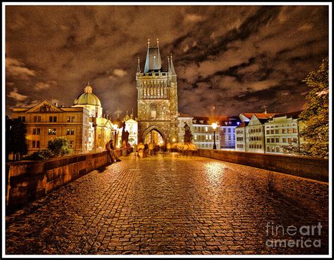 Charles Bridge At Night Photograph by Madeline Ellis