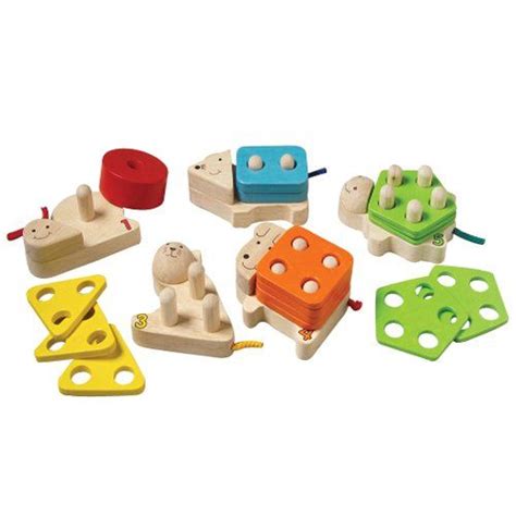 Constructive Playthings Wooden Number Sort Animal Blocks Each Approx. 3 3/4" L. x 1 1/4" H. for ...