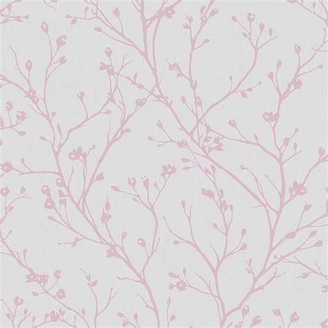 This mauve wallpaper has a delicate floral print and is ideal for using on either a feature wall ...