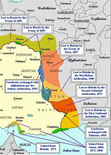 Iran Politics Club: Iran Historical Maps 10: Qajar Persian Empire ...