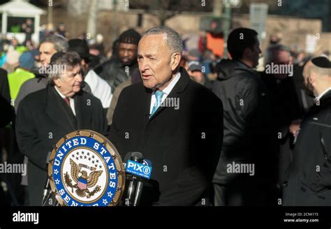 New York Senator Chuck Schumer in the streets of New York City Stock ...