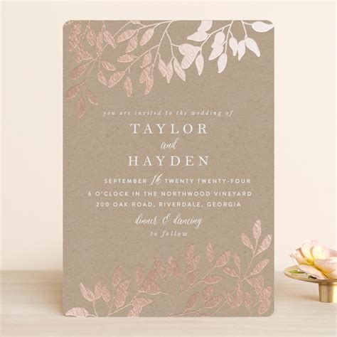 Fall in Love Foil-Pressed Wedding Invitations by Angela Thompson | Minted