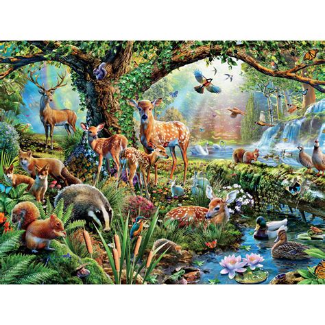 Woodland Creatures 1500 Piece Giant Jigsaw Puzzle | Spilsbury