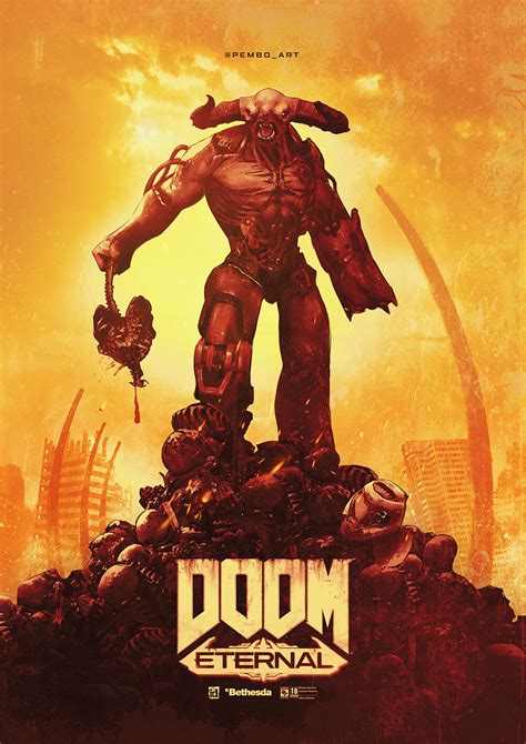 ArtStation - Doom Eternal - Cyberdemon Tribute Poster, Jack Pemberton