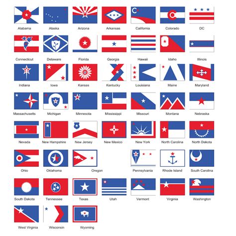 United we stand - a redesign of USA state flags by Ed Mitchell ...