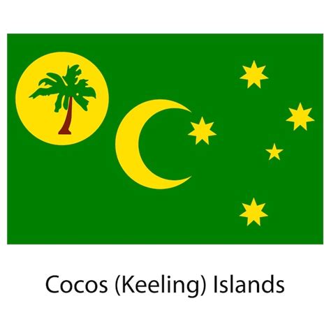 Premium Vector | Flag of the country cocos islands vector illustration