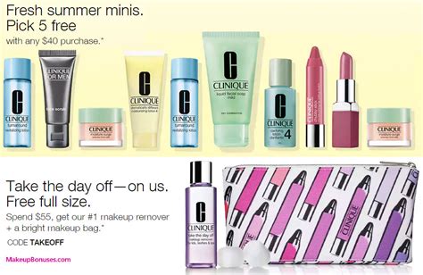 Clinique Free Bonus Gift with Purchase Offers - Makeup Bonuses