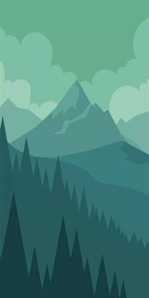 Mountains, mountain, minimal, desenho, flat, forest, HD phone wallpaper | Peakpx