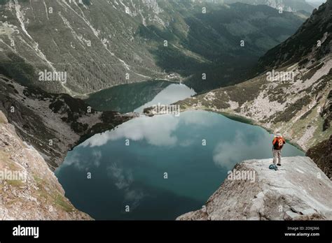 Tatry mountains, Poland, Europe. Morskie Oko lake. Famous hiking trail to mountain Rysy Peak ...