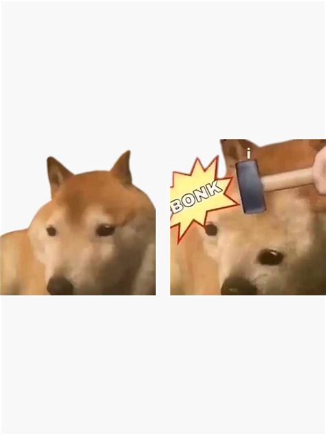 "Doge Bonk! Meme Transparent" Sticker for Sale by Goath | Redbubble