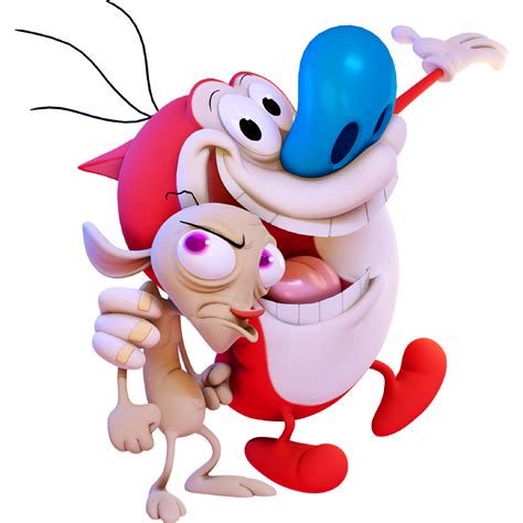 Ren and Stimpy (Render) by yessing on DeviantArt