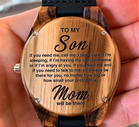 To My Son From Mom I'll Always Be Here For You Engraved | Etsy | Wooden ...