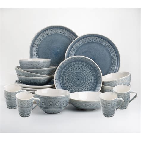 Euro Ceramica Inc. Euro Ceramica Fez 20-piece Crackle-glaze Dinnerware Sets (Service for 4 ...