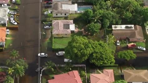 Aerial view of flooding in Miami