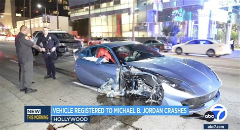 Michael B. Jordan crashes Ferrari into parked Kia: report