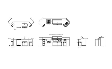 KitchenAid Outdoor Grill, AutoCAD Block - Free Cad Floor Plans