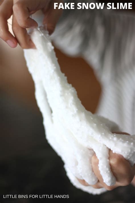 Fake Snow Slime Recipe for Winter Science Activities