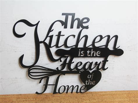 Metal Wall Sign, The Kitchen is the Heart of the Home – Madison Iron and Wood