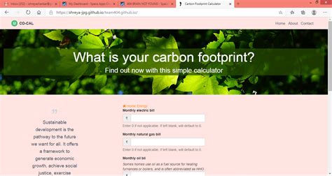 Carbon Footprint Calculator | Devfolio