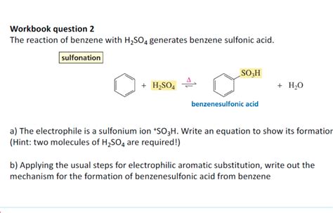 Solved Workbook question 2 The reaction of benzene with | Chegg.com