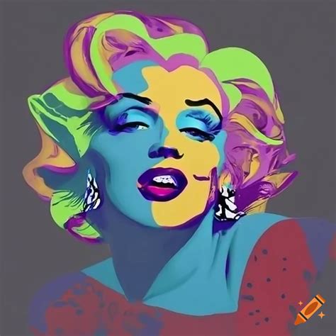 Pop art of marilyn monroe with abstract shapes on Craiyon