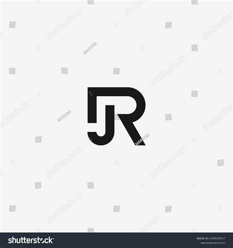 Rj Jr Monogram Logo Black White Stock Vector (Royalty Free) 2189324517 ...