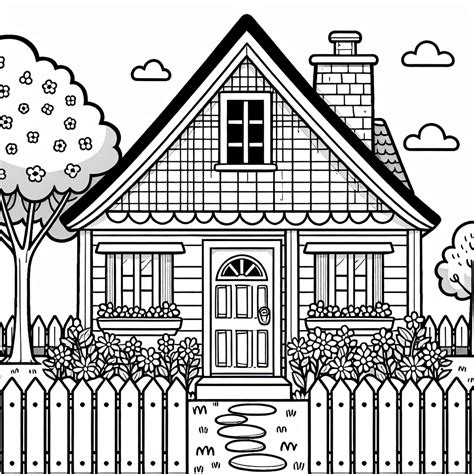 House Coloring Pages – Custom Paint By Numbers