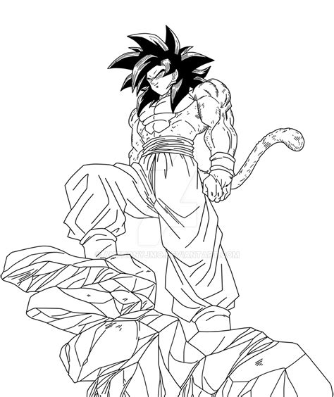 Pics Of Goku Ssj4 Coloring Page To Draw Goku Ssj4 Full Coloring Home ...