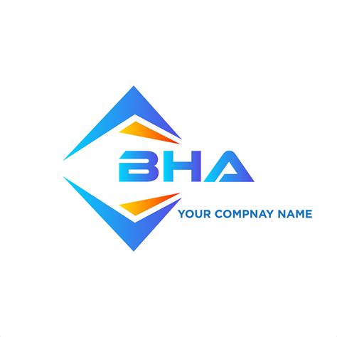 BHA abstract technology logo design on white background. BHA creative ...