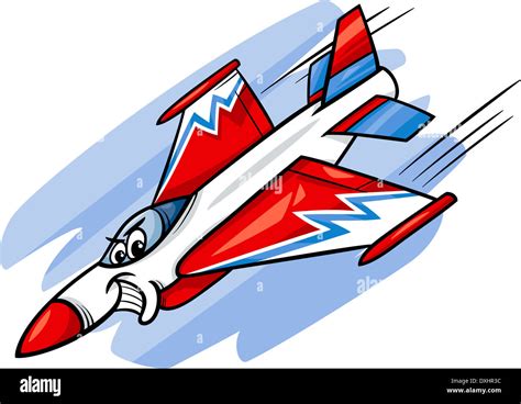 Cartoon illustration funny jet fighter hi-res stock photography and ...