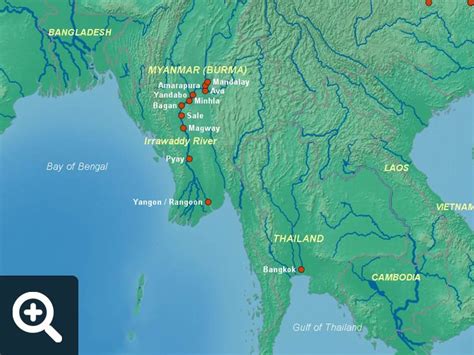 Rivers In Myanmar Map