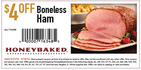 Honey Baked Ham Printable Coupons May 2018 - Printable Coupon Codes 2018