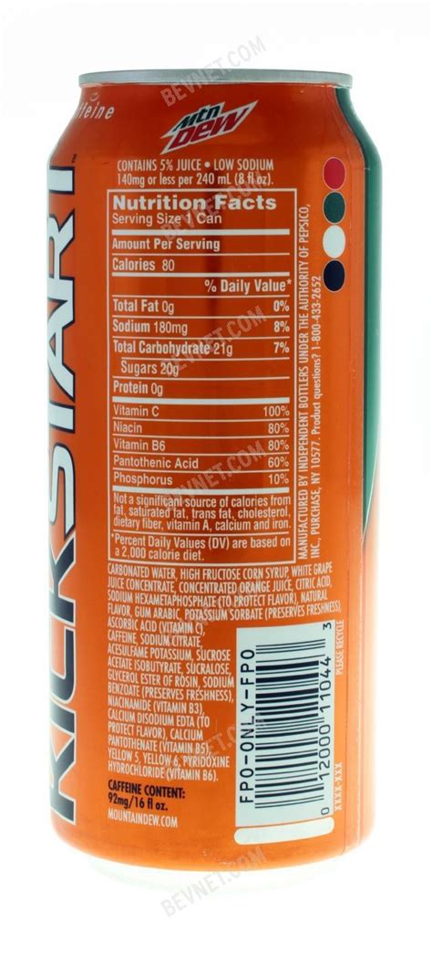 Energizing Orange Citrus | Mountain Dew Kickstart | BevNET.com Product Review + Ordering ...