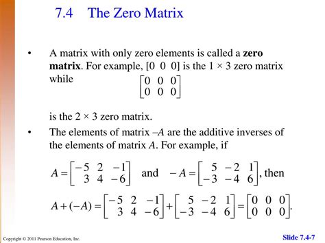 PPT - 7.4 Matrix Properties and Operations PowerPoint Presentation, free download - ID:3817719