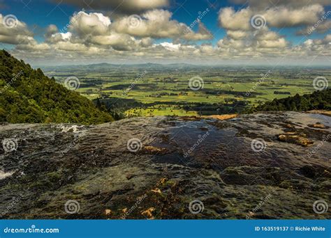 Top of Wairere Falls New Zealand Looking Over the Waikato Stock Image - Image of water, nature ...