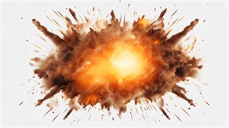 Premium AI Image | Explosion border isolated on transparent background