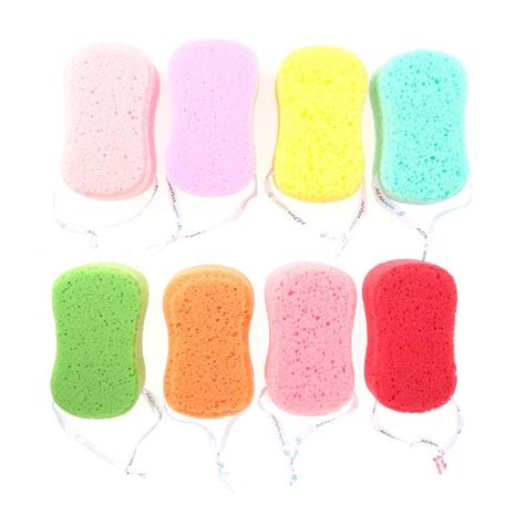 8pcs Soft Bath Sponge Set for Kids & Adults - Assorted Color Loofah ...