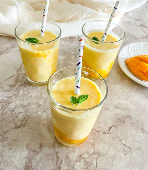 Easy Mango Lassi Drink with Mango Pulp