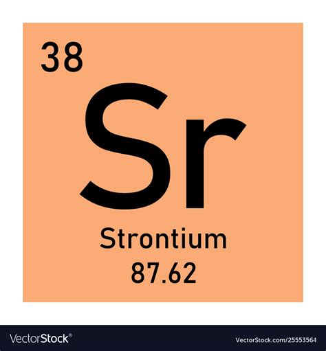 Strontium chemical symbol Royalty Free Vector Image