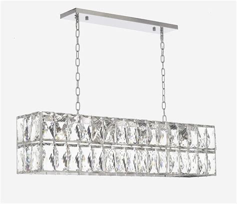 Crystal Nimbus Linear Chandelier Modern/Contemporary 41" Wide - Good for Dining Room Foyer ...