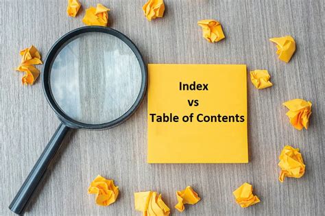 Difference between Index and Table of Contents – Difference Camp