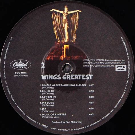 The Hideaway: Greatest "Greatest Hits" Albums: WINGS GREATEST [1978]