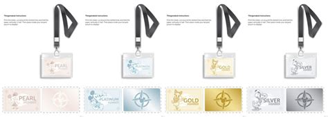 Castaway Club Level Printable Lanyard Cards (Pearl, Platinum, Gold, and Silver) • The Disney ...