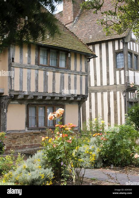 Half Timbered Houses in Headcorn Kent England Stock Photo - Alamy