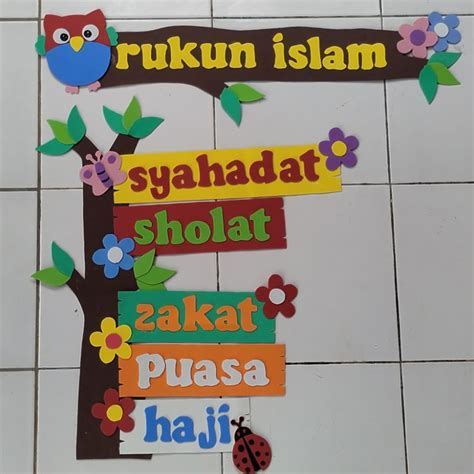 Jual Hiasan Dinding Kelas PAUD TK SD - Nama Hari / Nama Bulan / Rukun ...